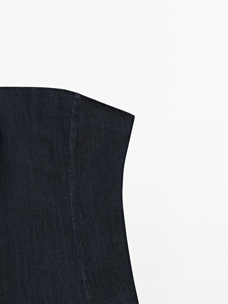 Top bustier denim