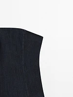 Top bustier denim