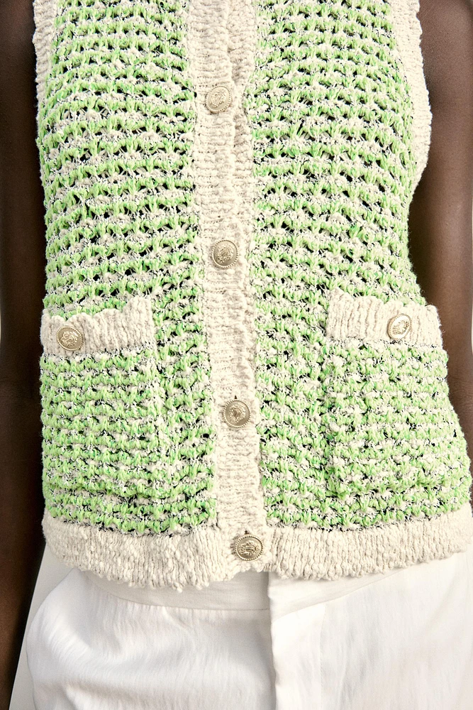 TOP EN MAILLE TEXTURÉE