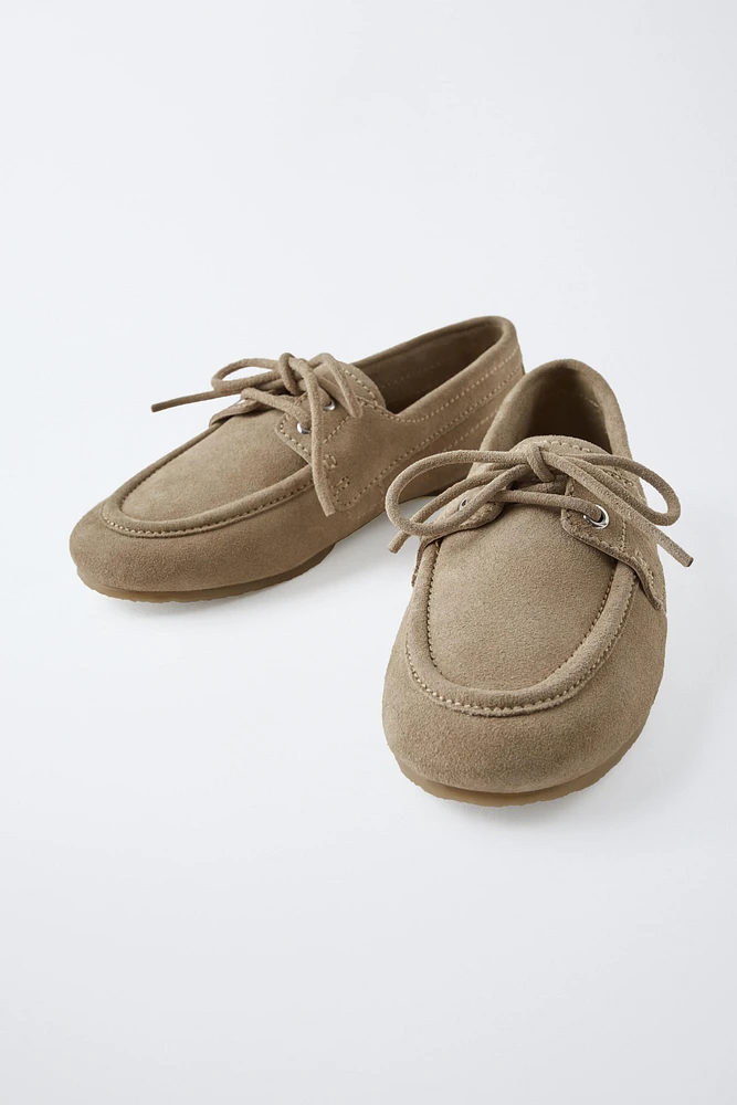 SUEDE DECK SHOES