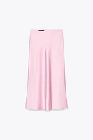 SATIN MIDI SKIRT
