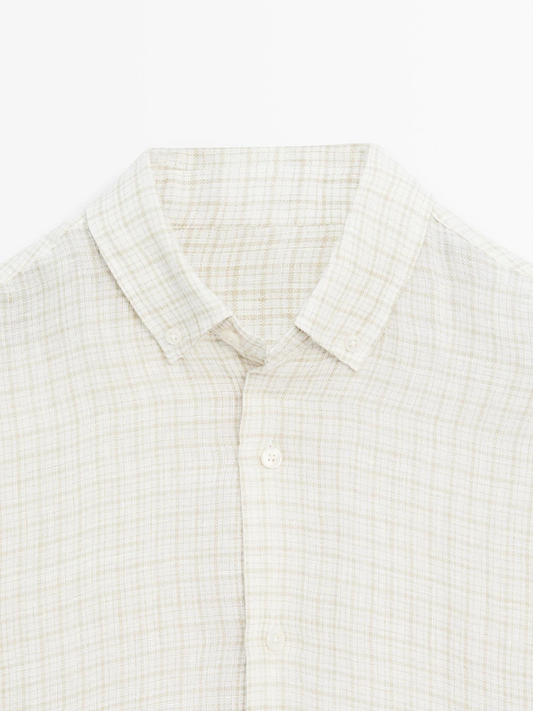 100% linen regular fit shirt