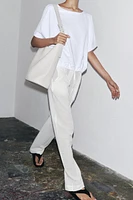 T-SHIRT EN COTON FRONCÉ