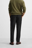 TWILL STRUCTURED PANTS