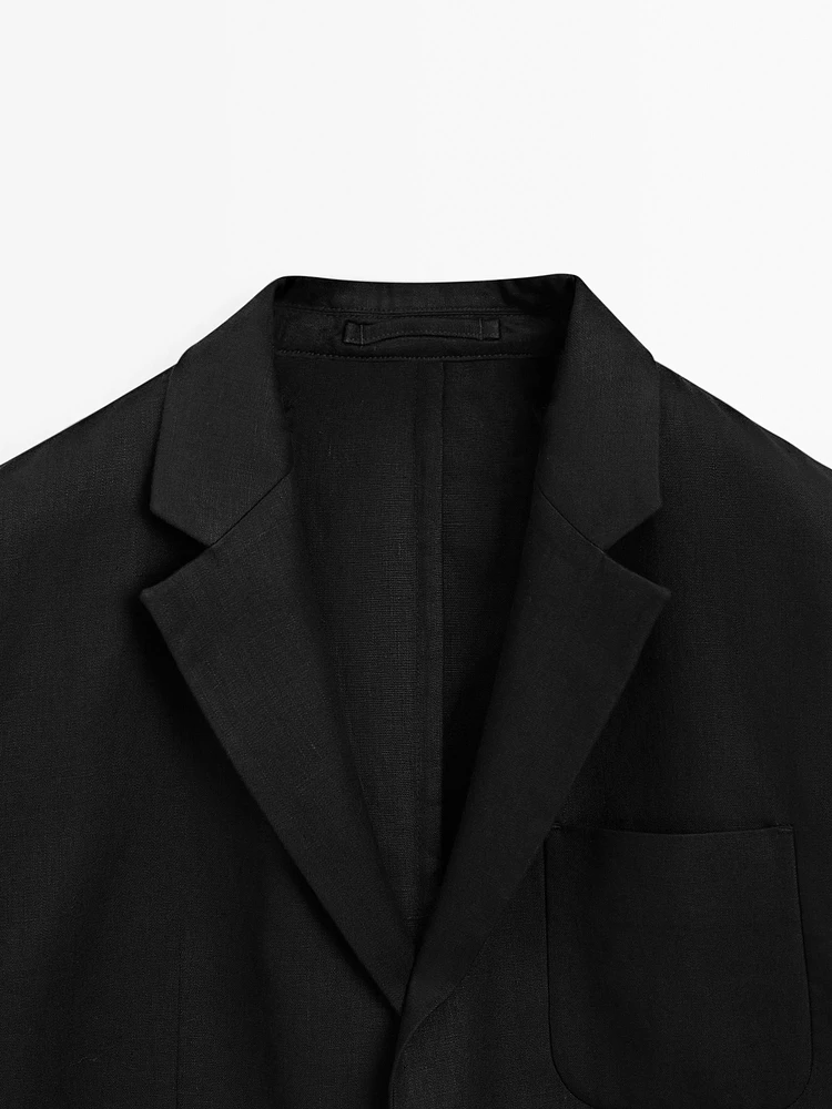 100% linen suit blazer