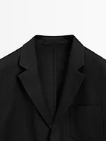 100% linen suit blazer