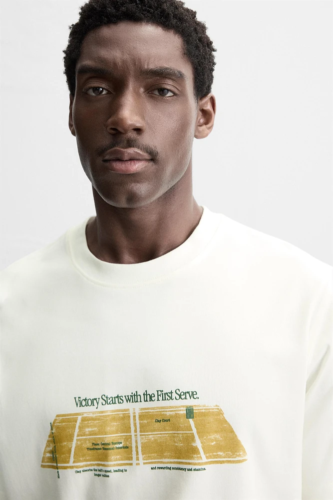 CONTRAST PRINT T-SHIRT