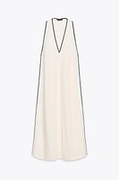 ZW COLLECTION LINEN BLEND DRESS WITH TRIM