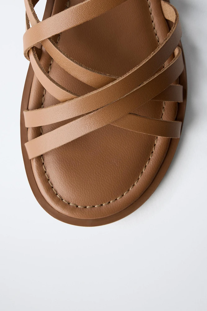 STRAPPY LEATHER SANDALS