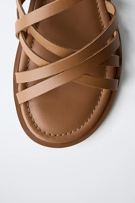 STRAPPY LEATHER SANDALS