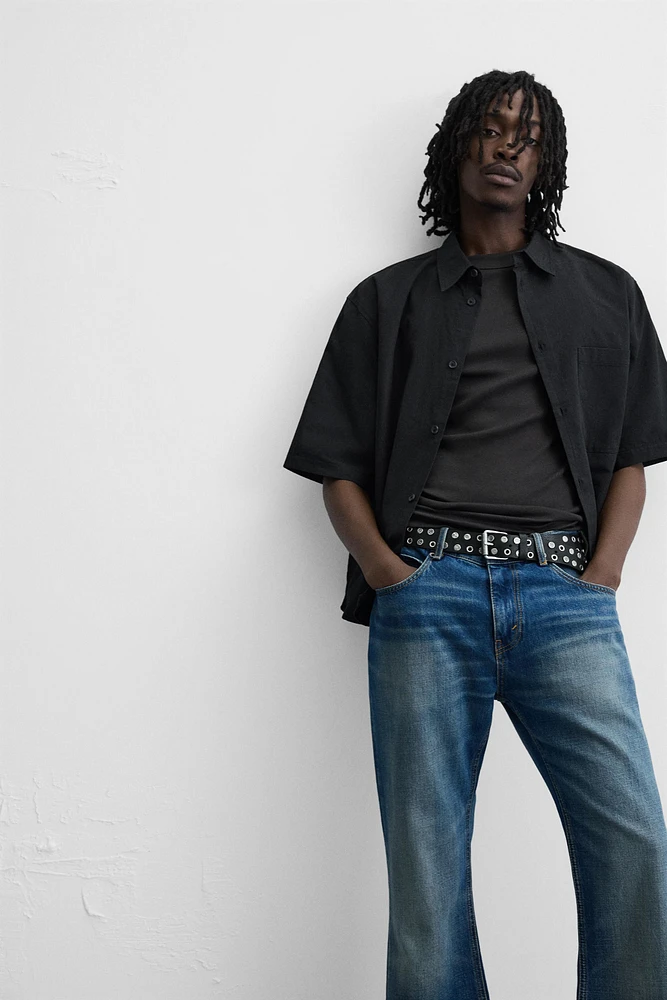 COTTON LINEN JACQUARD SHIRT