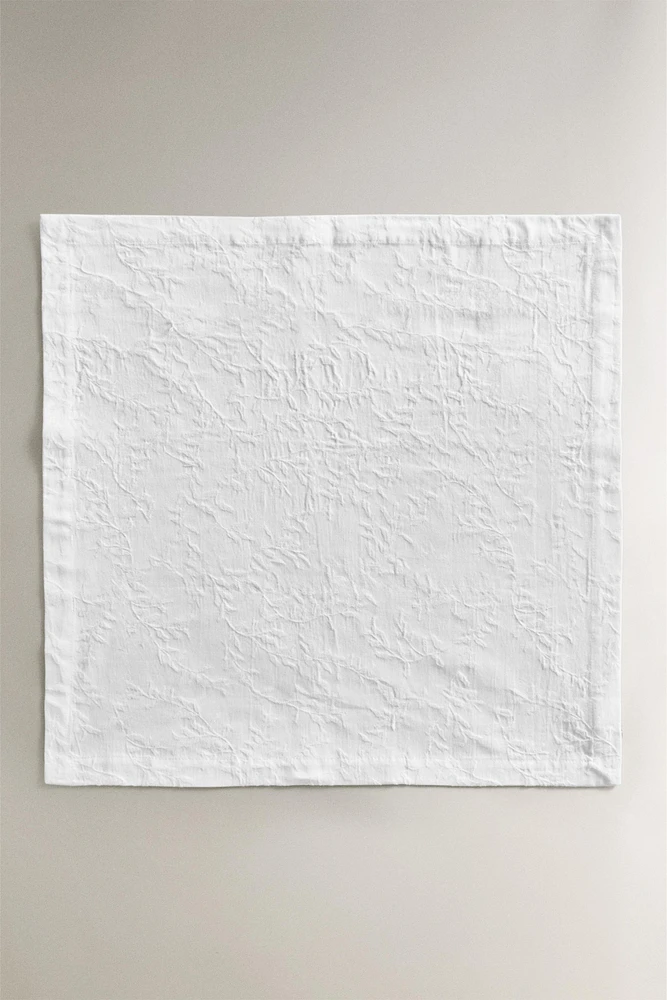 JACQUARD LEAF NAPKINS (PACK OF 2)