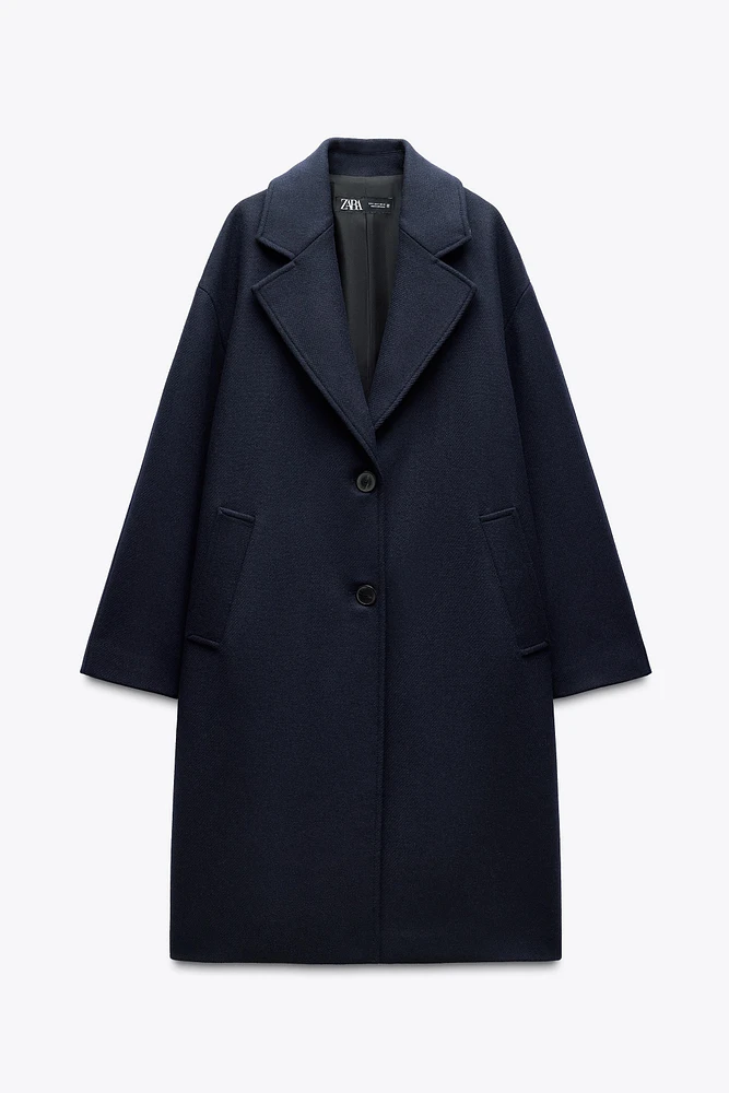 MANTEAU OVERSIZE AVEC LAINE