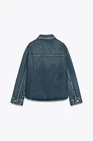 TRF DENIM POCKET OVERSHIRT