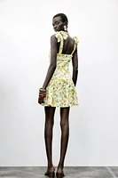 ROBE COURTE AVEC LIN IMPRIMÉ