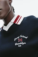 EMBROIDERED POLO SWEATSHIRT