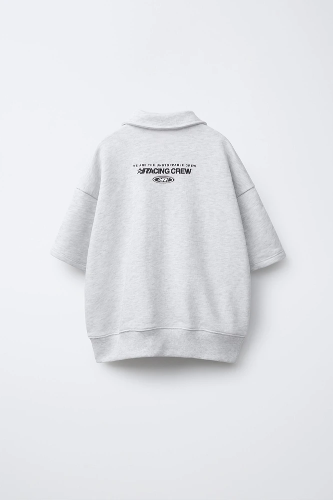 SWEAT POLO À INSCRIPTION