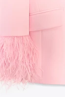 BLAZER MANCHES PLUMES