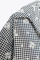 CHEMISE À CARREAUX VICHY BRODÉE