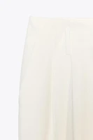 PLEATED WIDE LEG PANTS