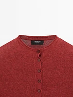 Cardigan manches longues 100 % lin