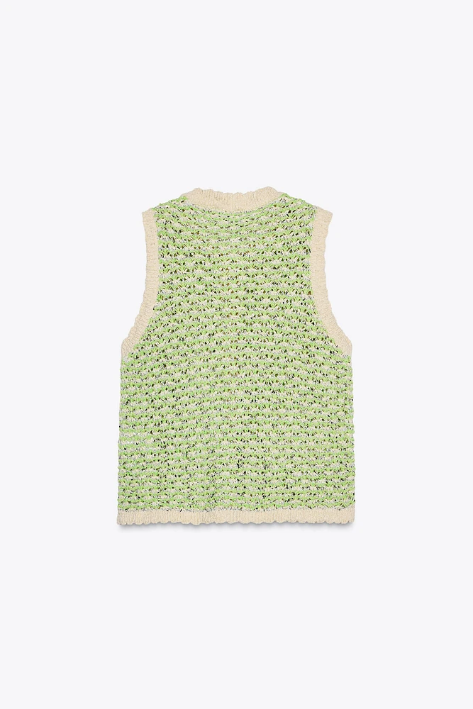 TOP EN MAILLE TEXTURÉE