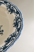 ASSIETTE CREUSE FAÏENCE FLORALE