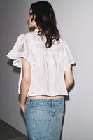 ZW COLLECTION LACE SATIN EFFECT TOP