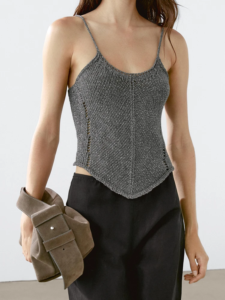Top en maille 100 % coton