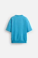 WASHED SWEATSHIRT WITH CONTRAST PRINT