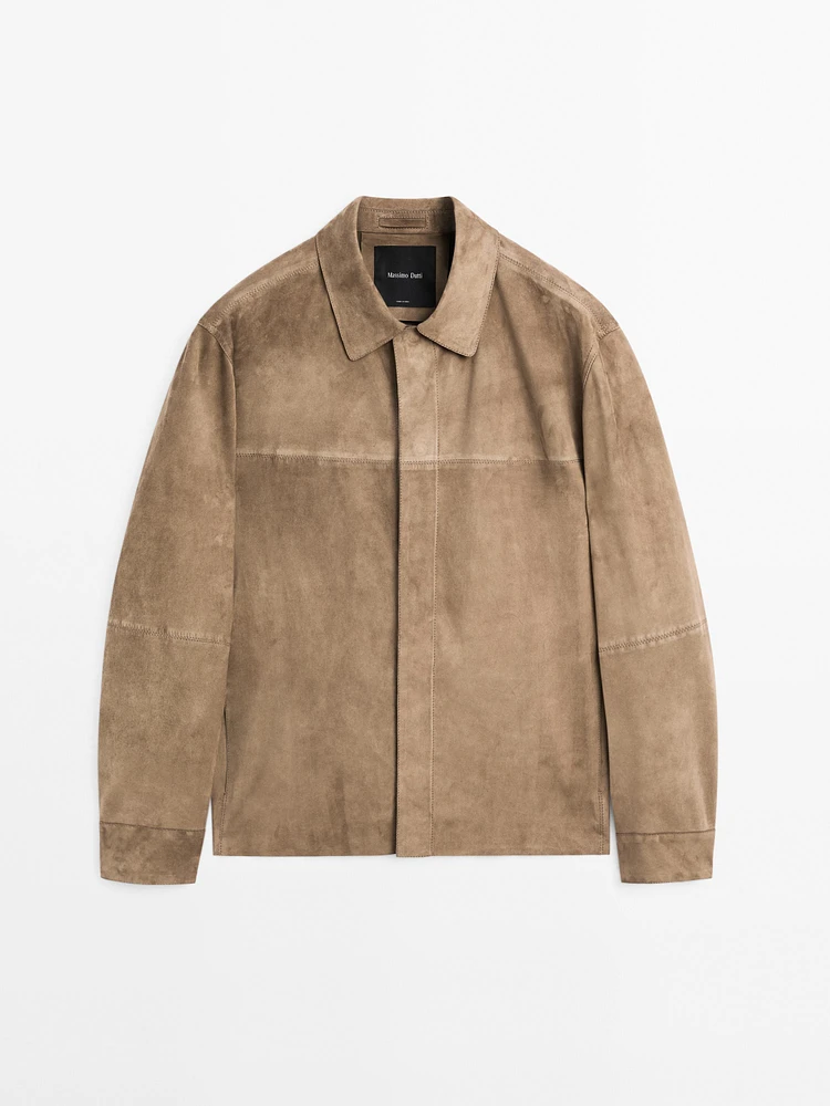 Surchemise en cuir finition daim