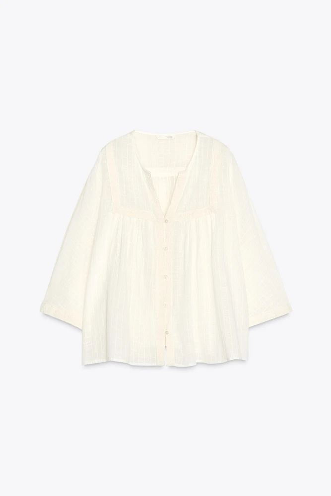 BLOUSE BRODÉE MANCHE AMPLE