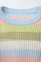 PULL EN MAILLE À RAYURES