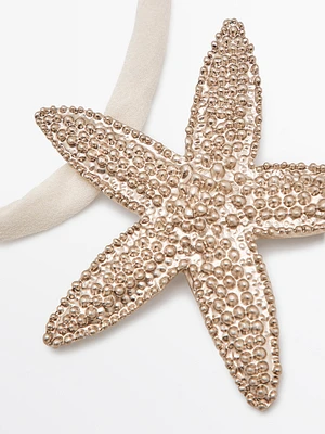Collier corde soie étoile