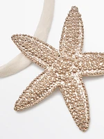 Collier corde soie étoile