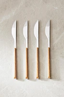 SET OF KNIVES WITH WOOD-DESIGN HANDLES (SET OF 4)