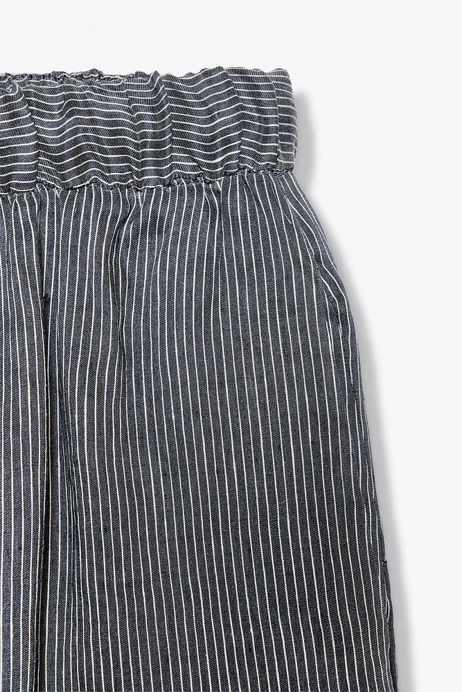 ZW COLLECTION STRIPED LINEN BLEND PANTS