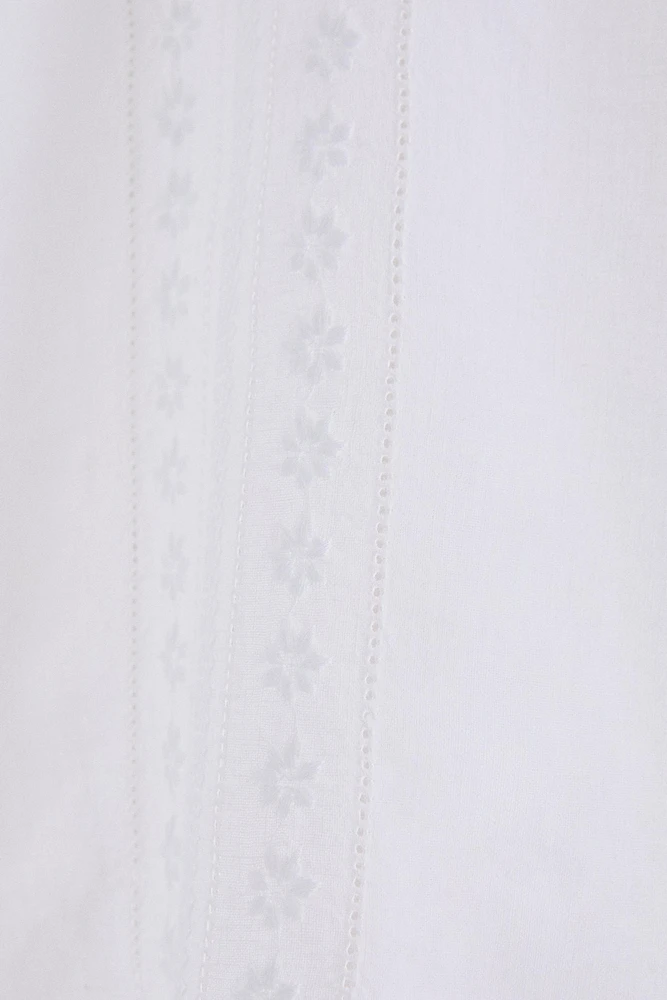 COTTON LINEN CURTAIN WITH EMBROIDERY