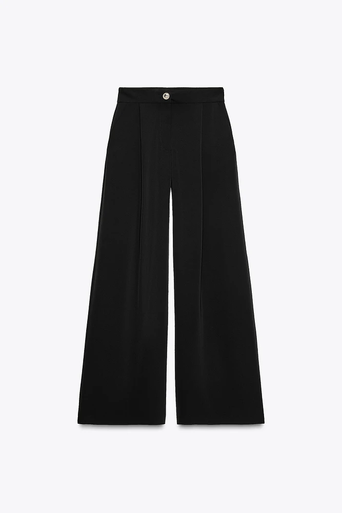 GOLD BUTTON PALAZZO PANTS