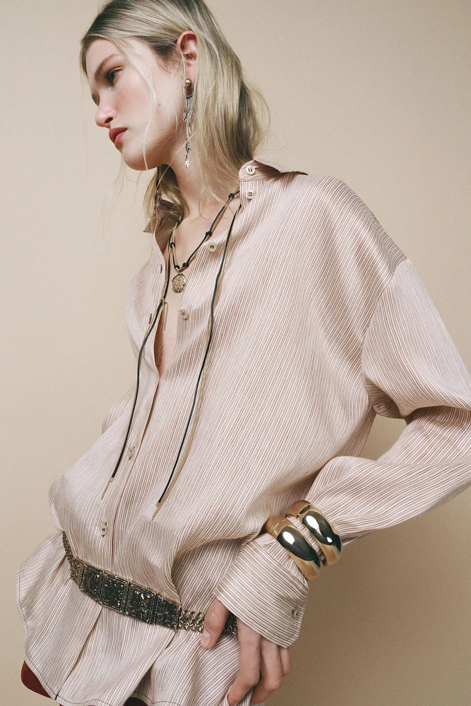 ZW COLLECTION OVERSIZED LINEN BLEND SHIRT