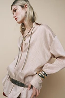 ZW COLLECTION OVERSIZED LINEN BLEND SHIRT