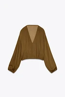 BLOUSE FLUIDE À VOLANTS