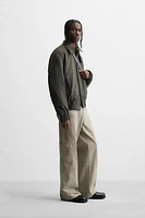 WAXED EFFECT WASHED JACKET