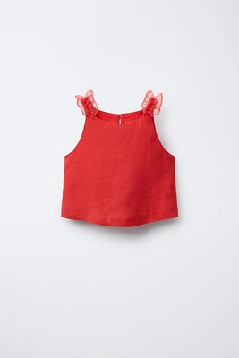 TOP DÉTAIL ORGANZA 100 % LIN