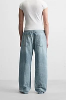 SEAMED BAGGY FIT JEANS