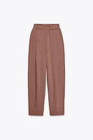 WASHED PLEATED PANTS