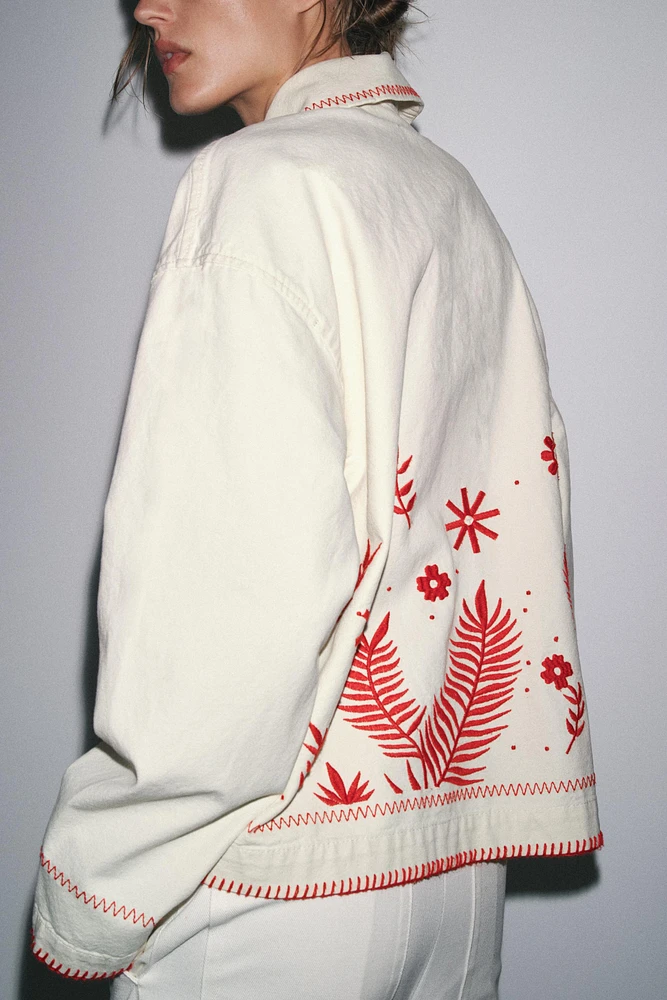 ZW COLLECTION EMBROIDERED OVERSHIRT