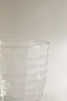 RAISED SQUARE-EFFECT TUMBLER