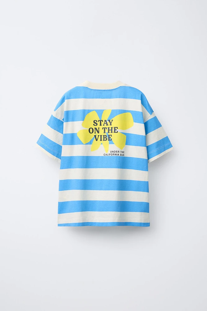 STRIPED PRINT T-SHIRT