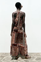 ROBE IMPRIMÉE FIL MÉTALLISÉ